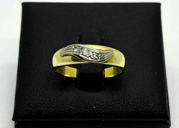 Złoty Pierścionek z diamentami pr. 585 5,02g R17