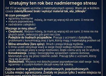 Matematyka - korepetycje, przygotowanie do poprawy