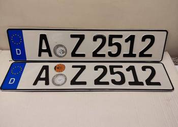 Tablica rejestracyjna Niemcy 2 sztuki A-Z2512