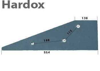 Płoza krótka HARDOX 053684/P części do pługa KVERNELAND