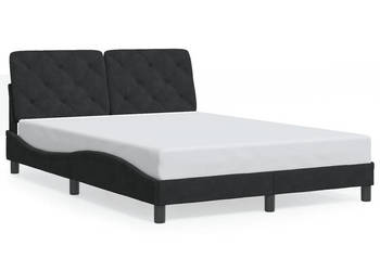 Rama łóżka z LED czarna aksamitna 120x200 cm WM-3213845