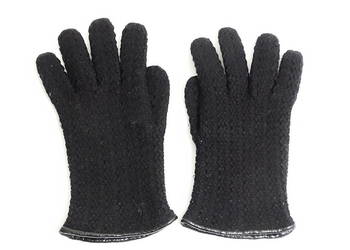 Rękawiczki zimowe damskie – materiałowe – czarne roz. S/M