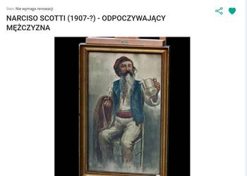 NARCISO SCOTTI (1907-) - ODPOCZYWAJĄCY MĘŻCZYZNA