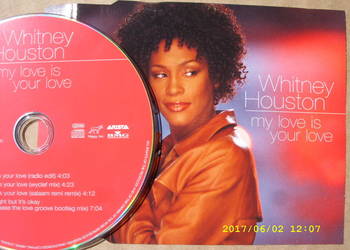 Rock CD singiel; WHITNEY HOUSTON--MY LOVE, 1999rok.