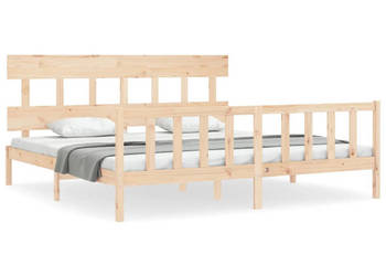 Rama łóżka bez materaca lite drewno sosnowe 200x200 cm WM-3193356