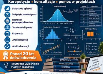 Statystyka (matematyczna, opisowa) - korepetycje, rozwiązywanie zadań