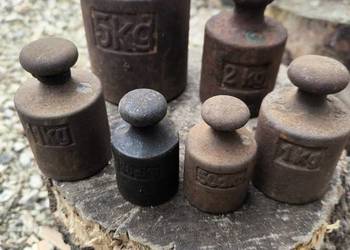 Odważniki z dawnych lat produkcji lata 60te 6 sztuk