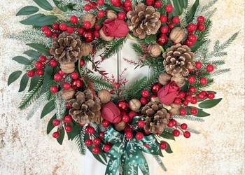 Wianek Świąteczny piękny klasyka Premium