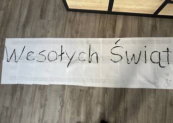 Napis Wesołych Świąt OZDOBA ŚWIĄTECZNA NEON 2D