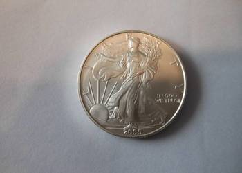 Moneta srebrny amerykańsi orzeł z 2005r.