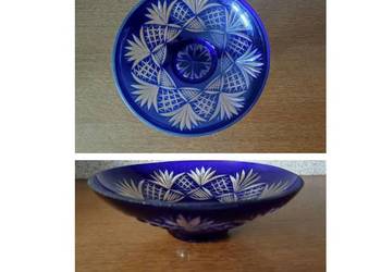 kryształowa waza misa owocarka kobaltowa salaterka patera