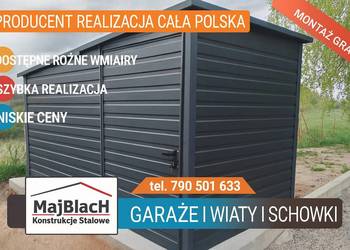Mały Garaż Blaszany , Wiata , Magazyn, Schowek -Garaże  -Maj-Blach
