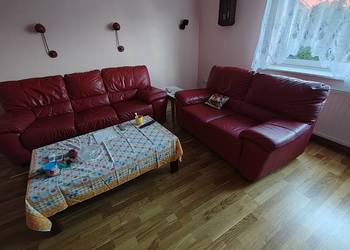 Zestaw wypoczynkowy  skórzany