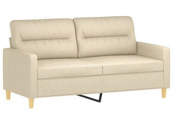 2-osobowa sofa kremowa 140 cm tapicerowana tkaniną WM-359237