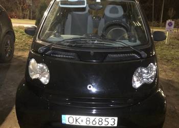 Smart Fortwo 700 turbo czarny panorama w ciągłej exploatacji