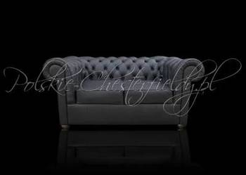 Pikowana SOFA CHESTERFIELD NORMAL 2 OS. skóra naturalna RATY