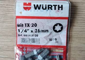 Grot Bit biały WURTH TX20x25mm 1szt.7zł TORX 20