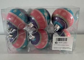 Bombki świąteczne 6 sztuk nietłukące się