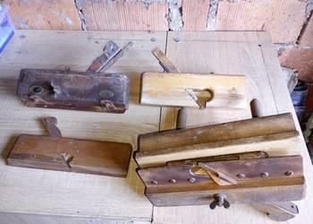 Strug hebel stolarski ręczny z epoki PRL-u