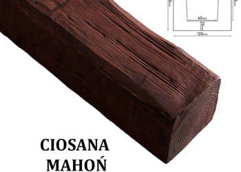 Belka Rustykalna Ciosana 12x12 cm MAHOŃ