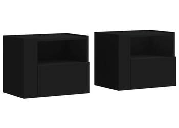 Wiszące szafki nocne 2 szt. czarne 45x30x35 cm WM-848314