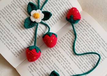 Truskawki wykonane na szydełku