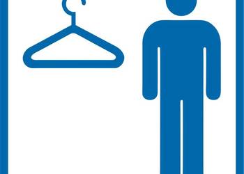 Naklejka znak informacyjny szatnia męska RA007