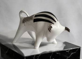 BYK Znak zodiaku Figurka Byczek ceramiczny, ręcznie malowany