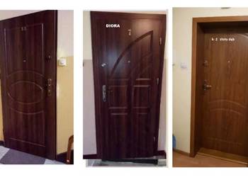 Drzwi zewnętrzne wejściowe, wewnątrzklatkowe z montażem