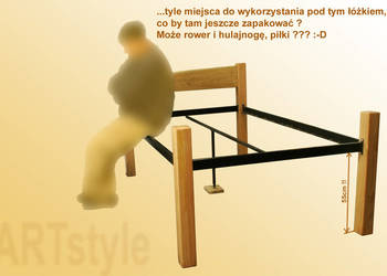 łóżko bardzo praktyczne, pakowne, wysokie,