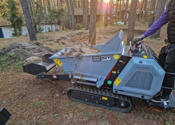 Wozidło samozaładowcze gąsienicowe, taczka , wysokiego wysyp