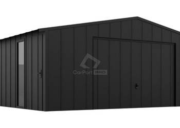 Garaż blaszany 7x6m brama uchylna okno drzwi blacha na rąbek  CP137