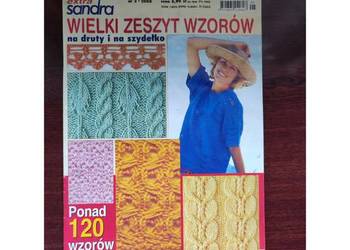 czasopismo Sandra Extra warkocze swetry wzory sploty ażury szydełkowanie dz