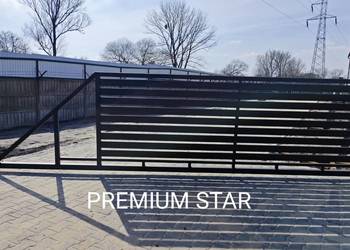 Brama przesuwna palisadowa 4mx1,42m PREMIUM STAR,ocynk+RAL,5m, 6m, 6,7m,7,5