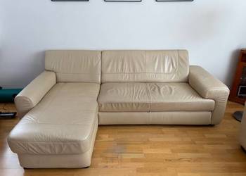 Sofs - kanapa z funkcją spania, dwa fotele, duża pufa