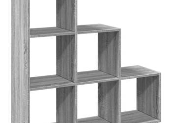 Regał przegroda 3 poziomy szary dąb sonoma 99x29x99 cm WM-857963