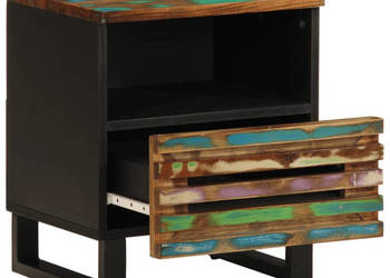 Szafka nocna 40x34x46 cm lite drewno odzyskane WM-377474