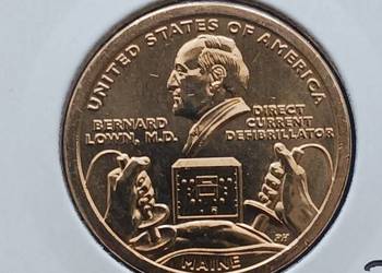 1 Dolar USA 2024 r. men. "D" - Innowacje Maine - Defibrylator