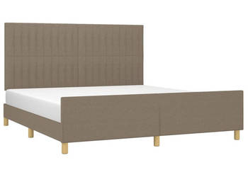 Rama łóżka bez materaca taupe obita tkaniną 160x200 cm WM-3125231