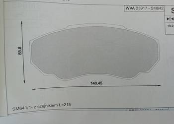 SM642 Klocki hamulcowe kpl. przód  CITROEN JUMPER I, JUMPER II; FIAT DUCATO