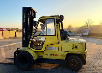 wózek widłowy HYSTER H5.00XM Triplex 5.7m 5000kg bliźniacze koła 2005'