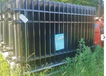 Płot Ogrodzenie metalowe przesla 64m ze slupkami