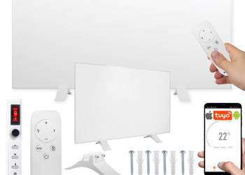 Grzejnik na podczerwień panel grzewczy promiennik IR 600W WIFI 60x100 cm b…