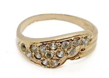 Złoty Pierścionek Próby 583 2,65g Rozmiar 17 Cyrkonie