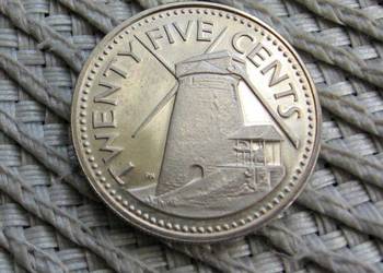 Barbados 25 Cent 1973r - Ładna