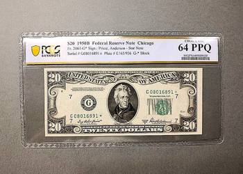 USA 20 Dolarów 1950 r. Chicago Seria ** ZASTĘPCZA ** PCGS 64 PPQ