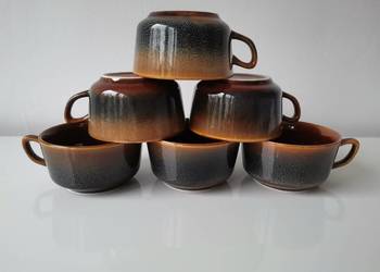 Stare nieużywane filiżanki 6 szt. Agat porcelit Mirostowice A.Sadulski PRL