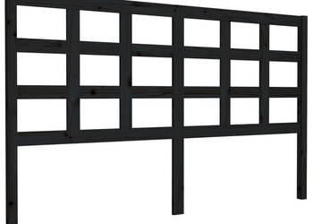Wezgłowie łóżka czarne 1655x4x100 cm lite drewno sosnowe WM-817904