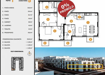 Sprzedam mieszkanie Kraków 101.11m2 3 pokoje