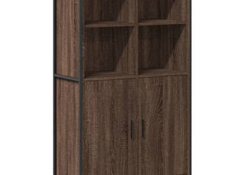 Wysoka szafka brązowy dąb 795x355x1375 cm WM-3295311